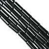 Natural Black Onyx Beads Strands X-G134-4