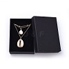 Cowrie Shell and Plated Natural Baroque Pearl Keshi Pearl Tiered Necklaces NJEW-JN02389-6