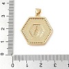 Brass Micro Pave Cubic Zirconia Pendants KK-I712-52G-08-3