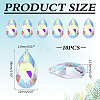 10Pcs Glass Pendants GLAA-ME0001-16A-2