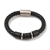 Braided Microfiber Leather Cord Bracelets BJEW-B096-17P-1