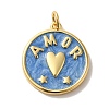 Brass Enamel Pendants X-KK-U027-17G-03-1