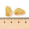 Brass Rack Plating Clip-on Earrings Findings KK-L184-24G-3