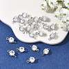 SHEGRACE Brass Pave Cubic Zirconia Flat Round Connector Charms XGRQ2O361-435A-P-4