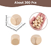 300Pcs Unfinished Schima Woods Block DJEW-SP0001-52A-2