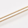Brass Round Snake Chain Necklace Making MAK-T006-11B-KC-3