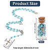 Sky Blue Acrylic Rosary Bead Necklaces NJEW-AB00002-2