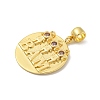 Brass Micro Pave Cubic Zirconia Pendants KK-N254-130A-G-2