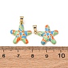 Sea Animals Brass Enamel Pendants KK-F917-01A-01-3