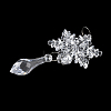 5Pcs Acrylic Transparent Icicle Snowflake Pendant Decorations HJEW-D003-01B-4