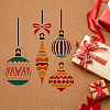 9Pcs Christmas Light Ball PET Hollow Out Drawing Painting Stencils DIY-MA0006-28-3