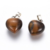 Natural Tiger Eye Pendants G-J386-H08-2