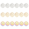 DICOSMETIC 18Pcs 3 Colors 304 Stainless Steel Pendant STAS-DC0012-38-1
