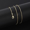 Brass Box Chain Necklaces for Women NJEW-D302-42G-2