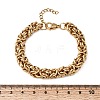 304 Stainless Steel Byzantine Chains Bracelets for Women BJEW-P399-01B-G-5