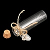 5Pcs Paw Print Glass Bottles AJEW-FG00021-3