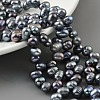 Dyed Natural Cultured Freshwater Pearl Beads Strands PEAR-A006-28A-1