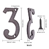 Iron Home Address Number AJEW-WH0126-24C-2