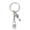 4Pcs Valentine's Day Theme Alloy Keychains KEYC-JKC01052-3