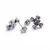 Retro 304 Stainless Steel Stud Earrings EJEW-L248-053AS-2