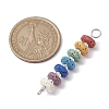 Chakra Natural Lava Rock Dyed Beaded Connector Charms PALLOY-JF02546-01-2