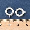 Brass Micro Pave Clear Cubic Zirconia Tube Bails KK-A254-02A-S-2