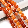 Natural Striped Agate/Banded Agate Beads Strands G-Z060-A01-C17-2