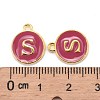Golden Plated Alloy Enamel Charms X-ENAM-S118-08S-3