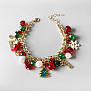 Christmas Alloy Enamel Charm Bracelets FS-WGFB03E-04-2