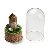 Gemstone Bullet Display Decoration with Glass Dome Cloche Cover DJEW-B009-02-3