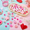 60Pcs Silicone Beads for DIY Big Themed Jewelry SIL-TA0003-37-6