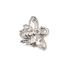 Brass Micro Pave Clear Cubic Zirconia Charms CU-CBA3D76-03P-03-2