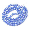 Electroplate Opaque Solid Color Glass Beads Strands EGLA-N002-26-A03-2