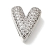 Brass Micro Pave Clear Cubic Zirconia Beads CU-CBAEEA8-16P-1