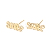 Brass Stud Earrings EJEW-P346-02-G-6