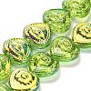 Electroplate Baking Paint Glass Beads Strands EGLA-K061-13A-AB10-1