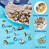 120Pcs Brass Rhinestone Spacer Beads RB-TA0001-36A-5