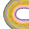 16 Strand 16 Color Transparent Electroplate Glass Beads Strands EGLA-TA0001-23-3