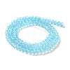 Baking Paint Transparent Glass Beads Strands LS-DGLA-A034-J4MM-D08-2