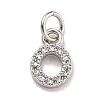 Initial Letter Brass with Cubic Zirconia Charms KK-Q814-26O-P-1