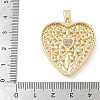 Brass Micro Pave Cubic Zirconia Pendants KK-K298-09G-04-3