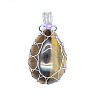 Natural Tiger Eye Pendants PW-WG69173-06-1