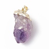 Rough Raw Natural Amethyst Pendants G-E590-05LG-2