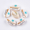 Printed Cowrie Shell Beads SHEL-S276-12A-1