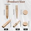 3Pcs Wood Leather Edge Burnisher Sets TOOL-WH20127-01-2