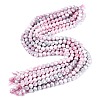 Anti-Tarnish Electroplate Glass Beads Strands EGLA-ZX010-8mm-06-3