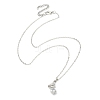 Crystal Rhinestone Butterfly Pendant Necklace with Cable Chains NJEW-FZ00018-1