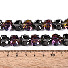 Electroplate Transparent Glass Beads Strands EGLA-B012-AB21-4