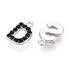 304 Stainless Steel and Rhinestone Pendants STAS-T071-11B-P-3