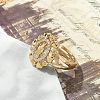 Virgin Mary Theme Clear Cubic Zirconia Finger Rings RJEW-G337-02G-07-3